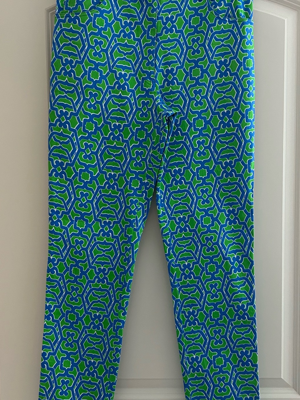Gretchen Scott Designs Blue and Green Geometric Pant
